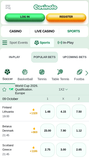 Casinolo Casino Mobile Live Sports
