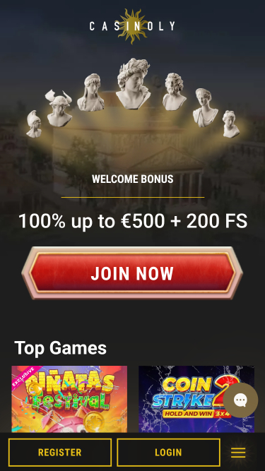 Casinoly Casino Mobile Homepage
