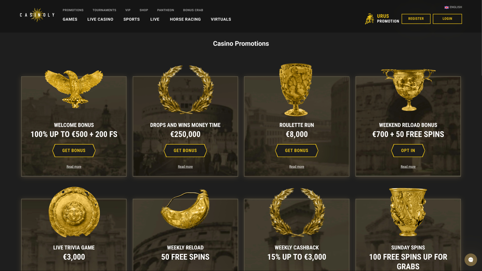 Casinoly Casino Desktop Promotions