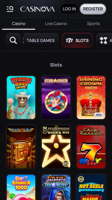 Casinova Casino Mobile Games