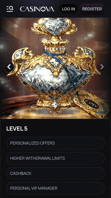 Casinova Casino Mobile VIP Program