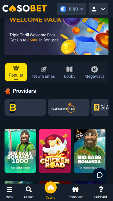 Casobet Casino Mobile Game Developers