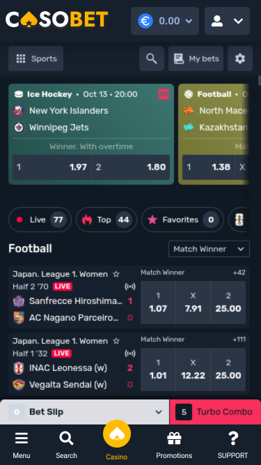 Casobet Casino Mobile Live Sports