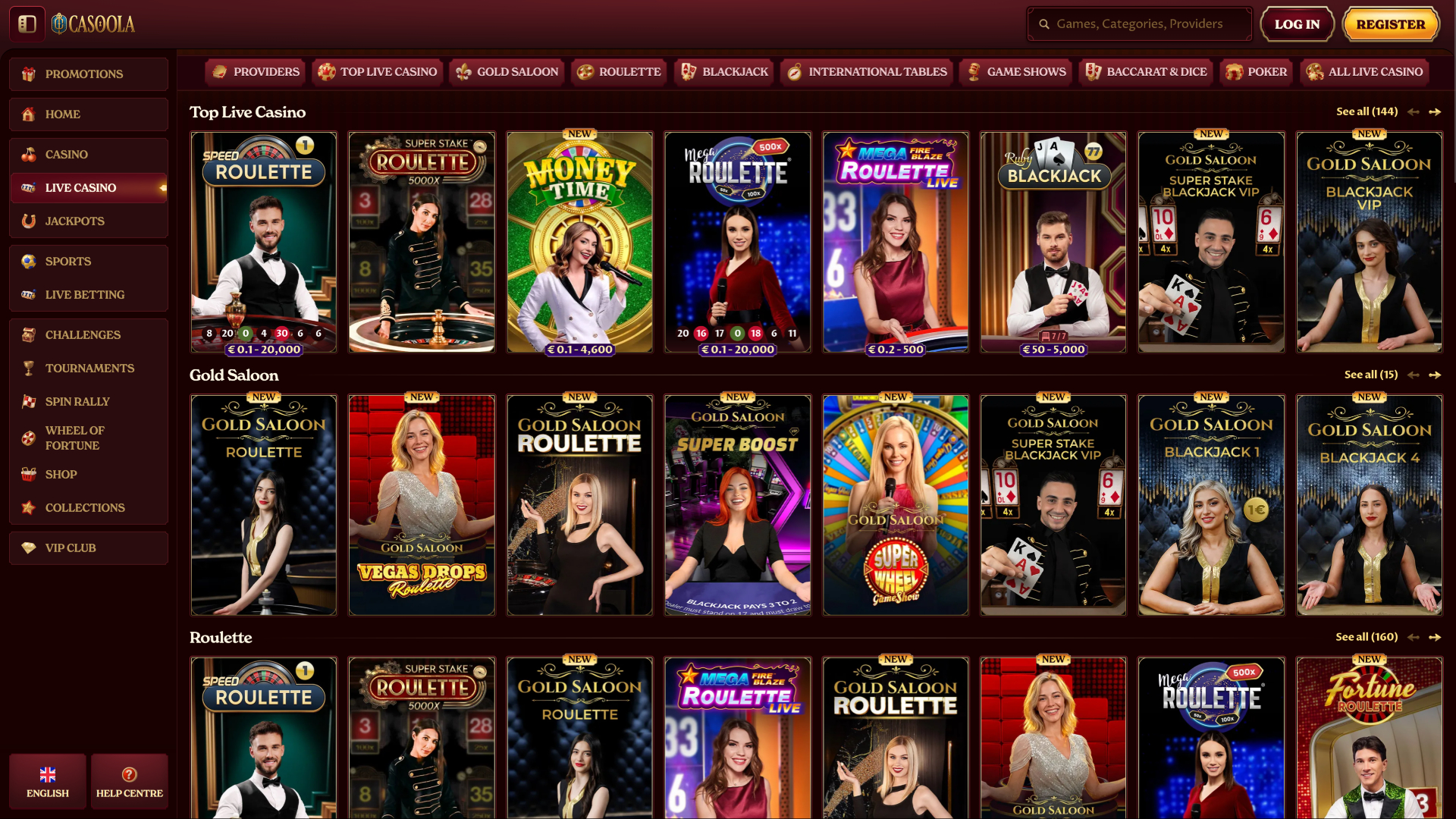 Casoola Casino Live Dealer