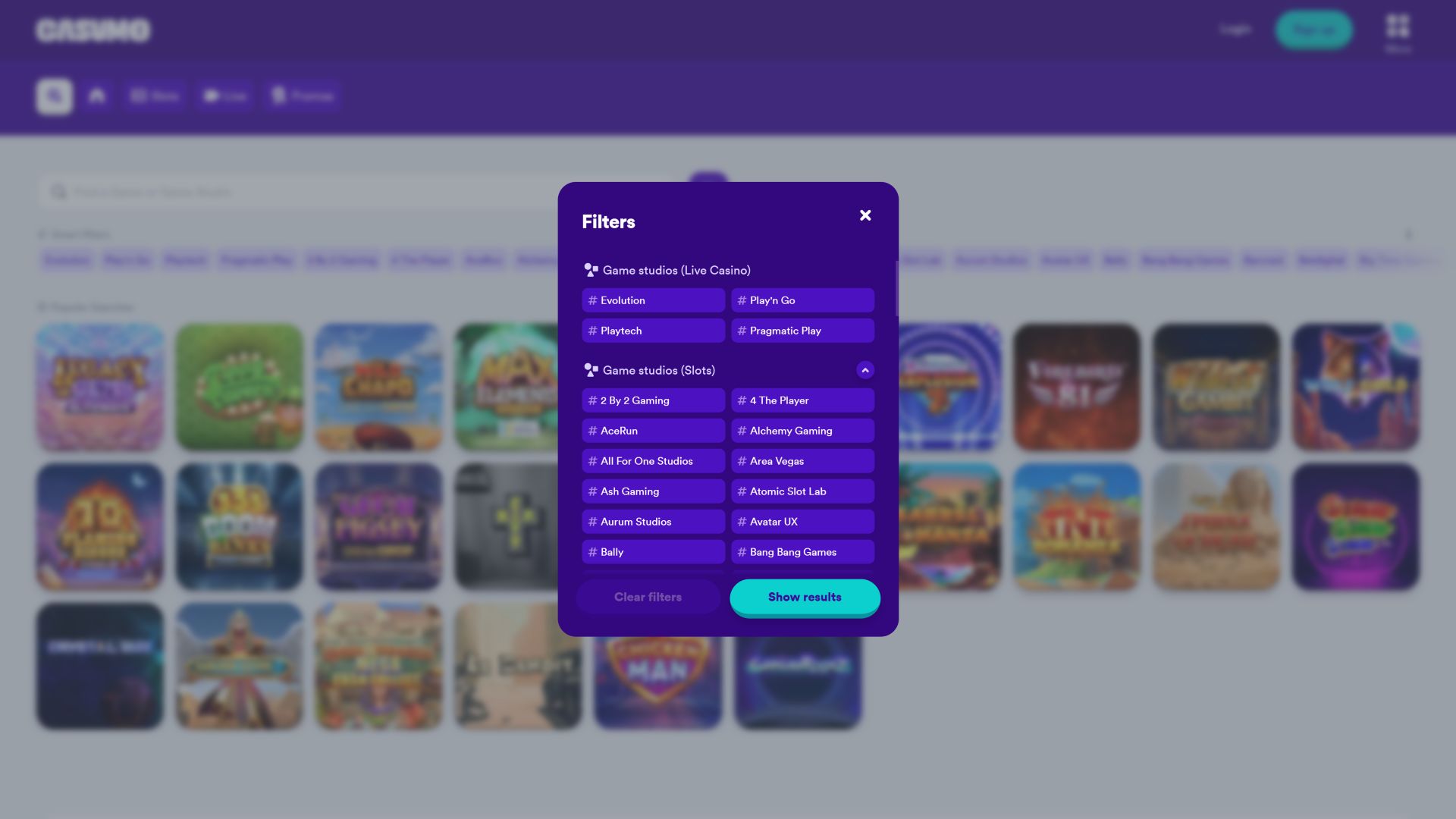 Casumo Casino Desktop-Spiel – Entwicklerbild
