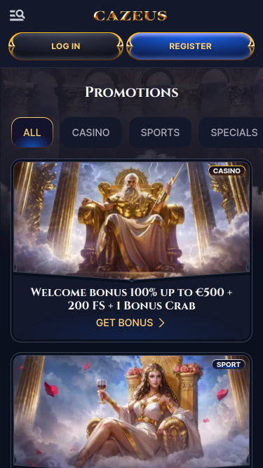 Cazeus Casino Mobile Promotions