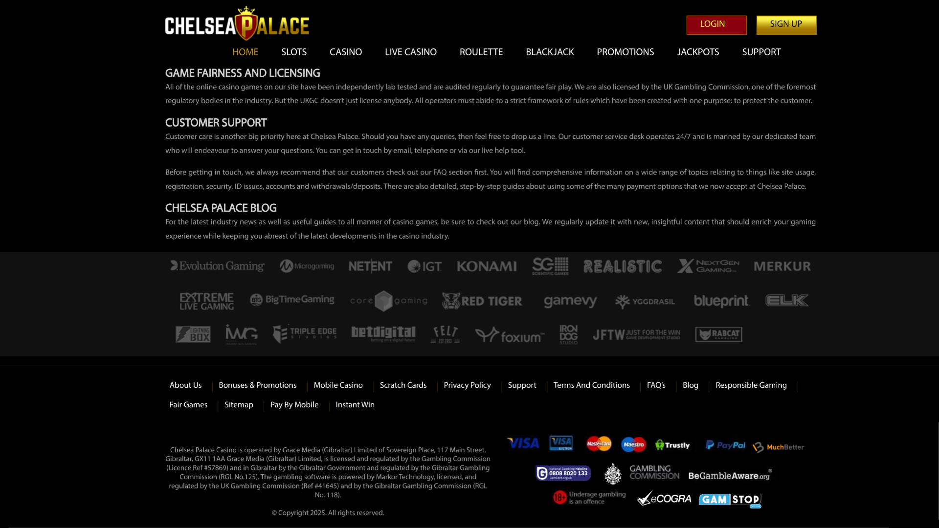 Chelsea Palace Casino Desktop Game Developers