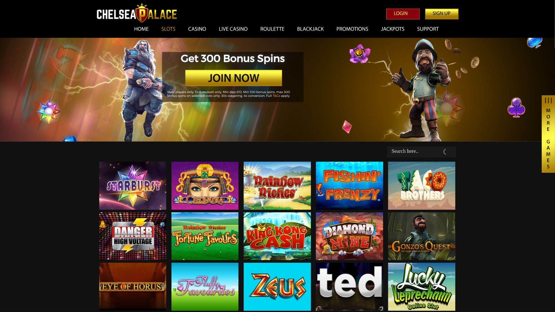 Chelsea Palace Casino Desktop Games