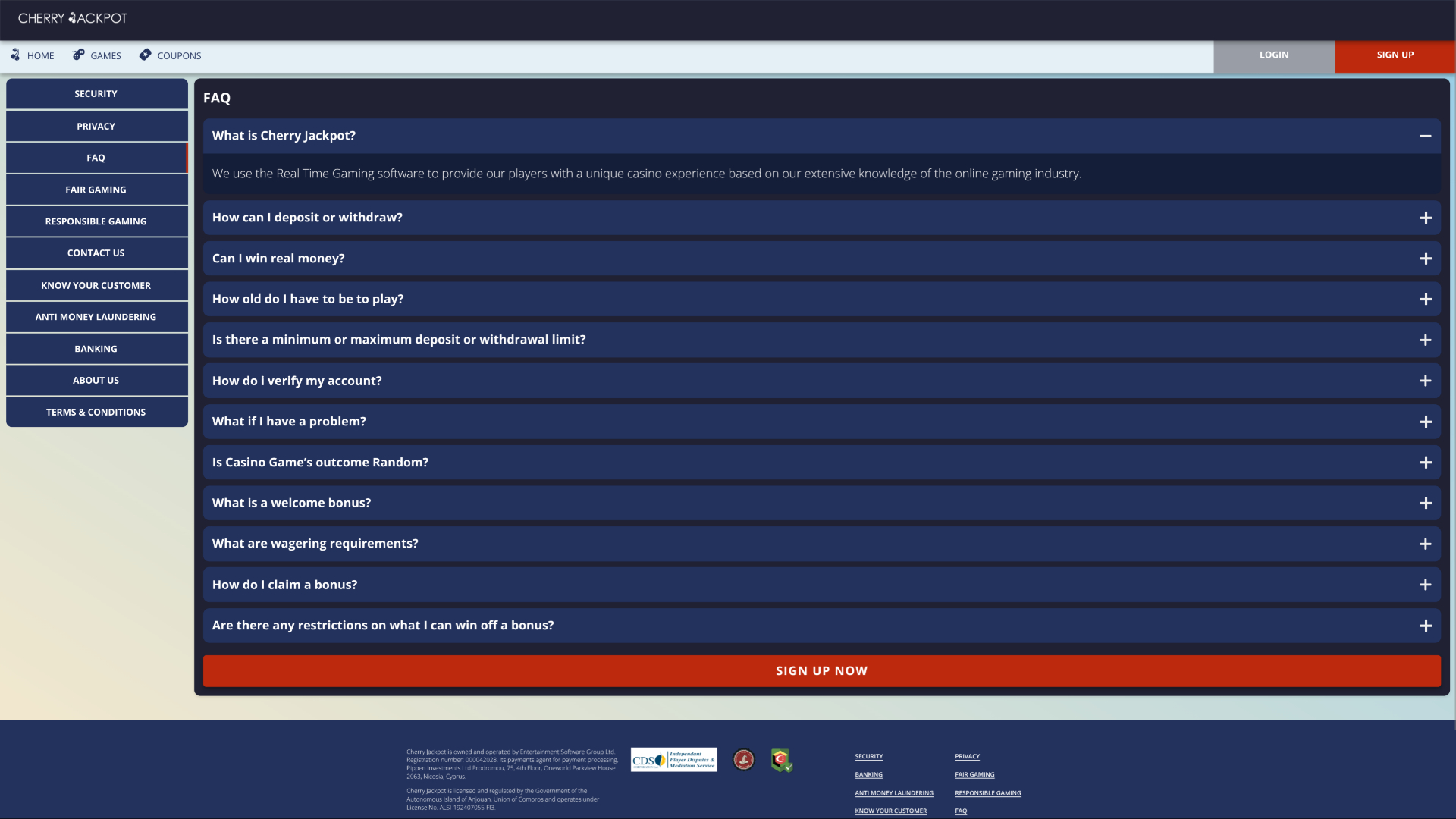 Cherry Jackpot Casino jackpot desktop