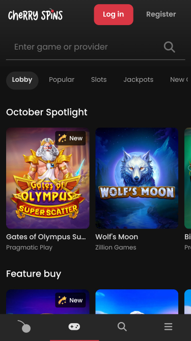 Cherry Spins games mobile