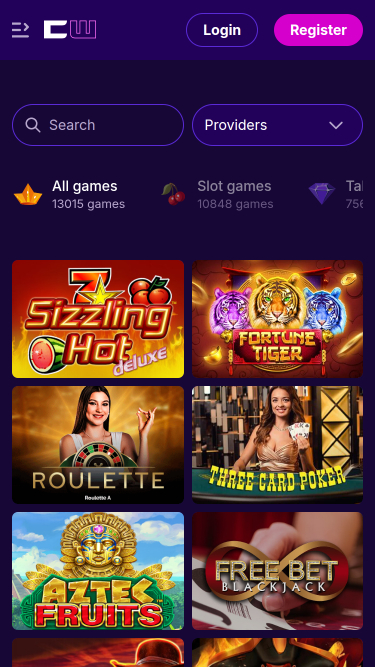 CipherWins Casino Mobile Games