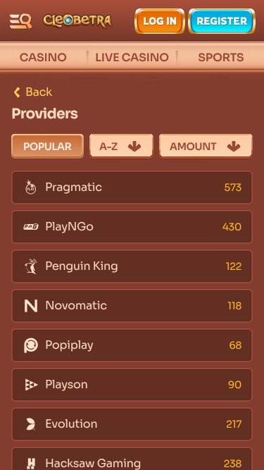 Cleoberta Casino Game Developers Mobile