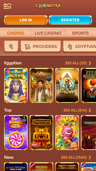 Cleoberta Casino Games Mobile
