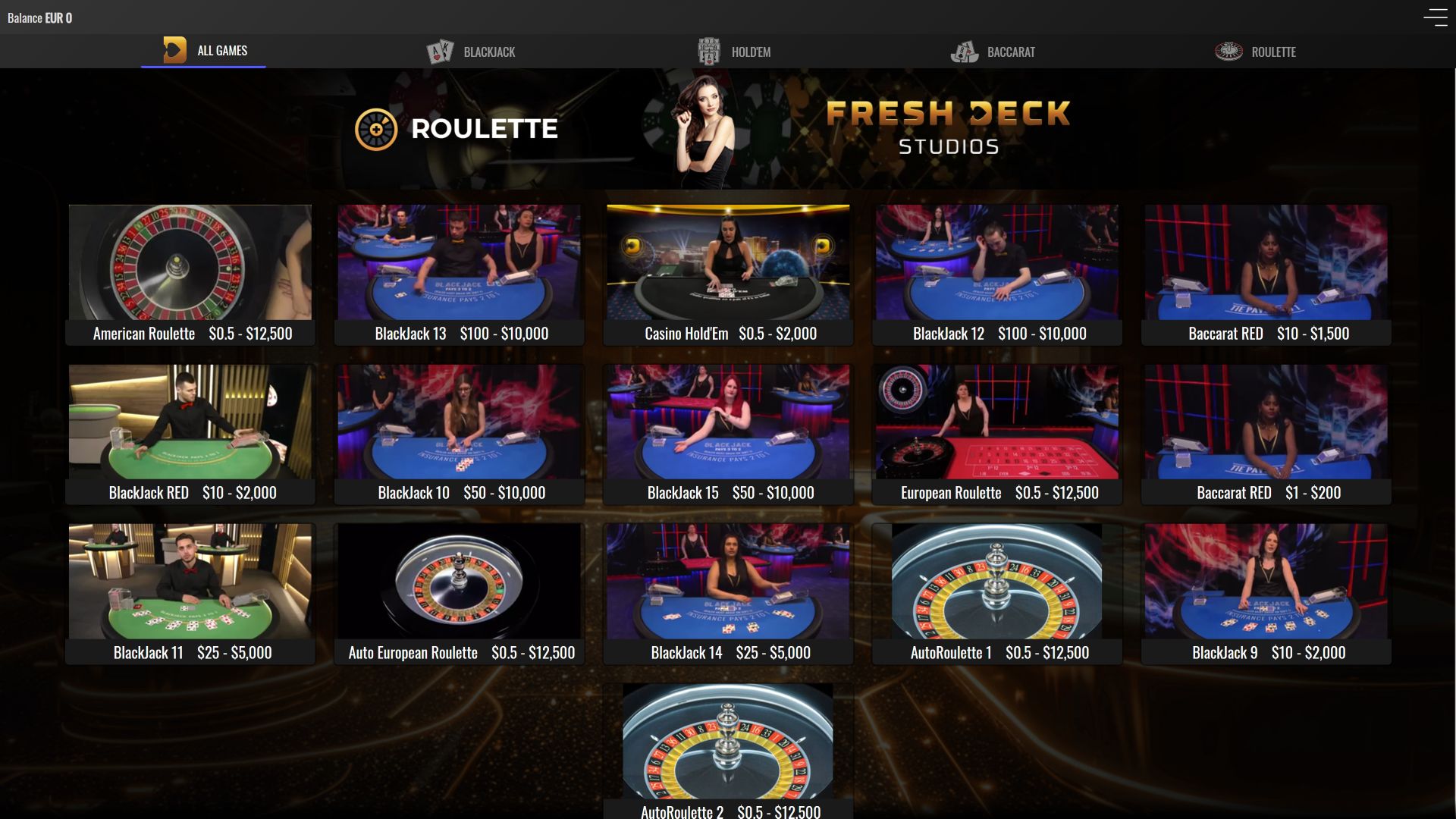 CoinBets777 Casino Desktop Live Dealer
