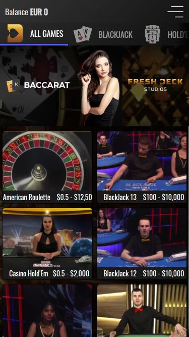 CoinBets777 Casino Mobile Live Dealer