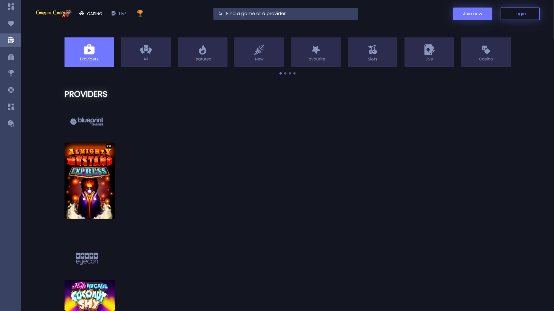 Conquer Casino Desktop Game Developers