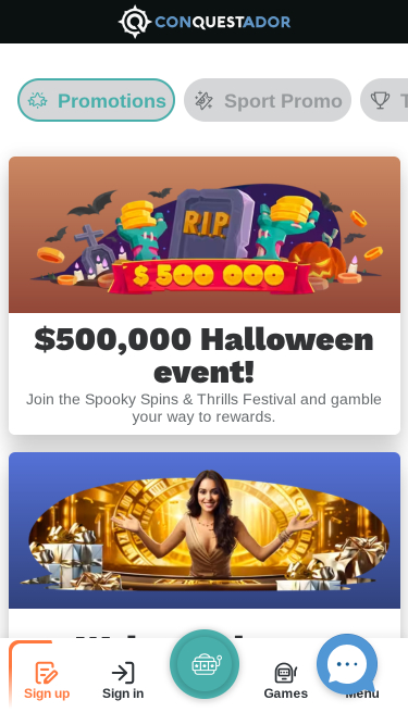 Conquestador Casino Promotions Mobile