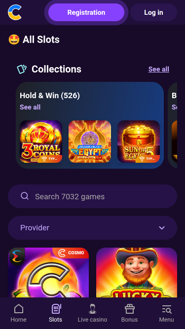 Cosmolot Casino Mobile Games
