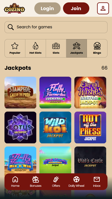 Cozino Casino Mobile Jackpot