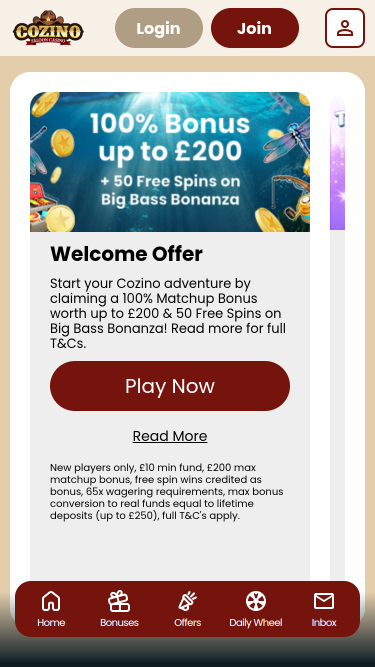 Cozino Casino Mobile Promotions
