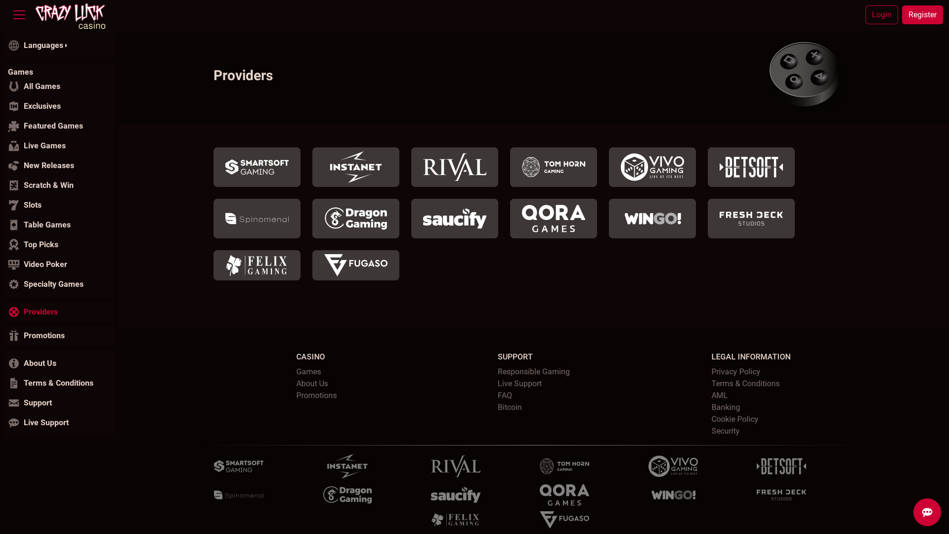 Crazy Luck Casino Game Developers Desktop