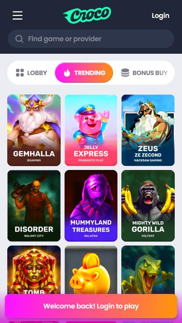 Crocoslots Casino Mobile Image Games