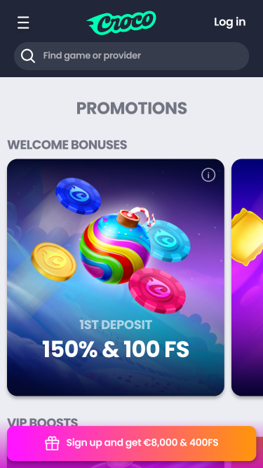 Crocoslots Casino Mobile Promotions