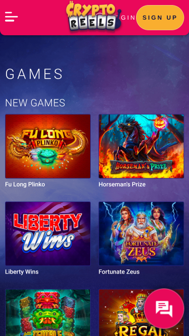 CryptoReels Games Mobile