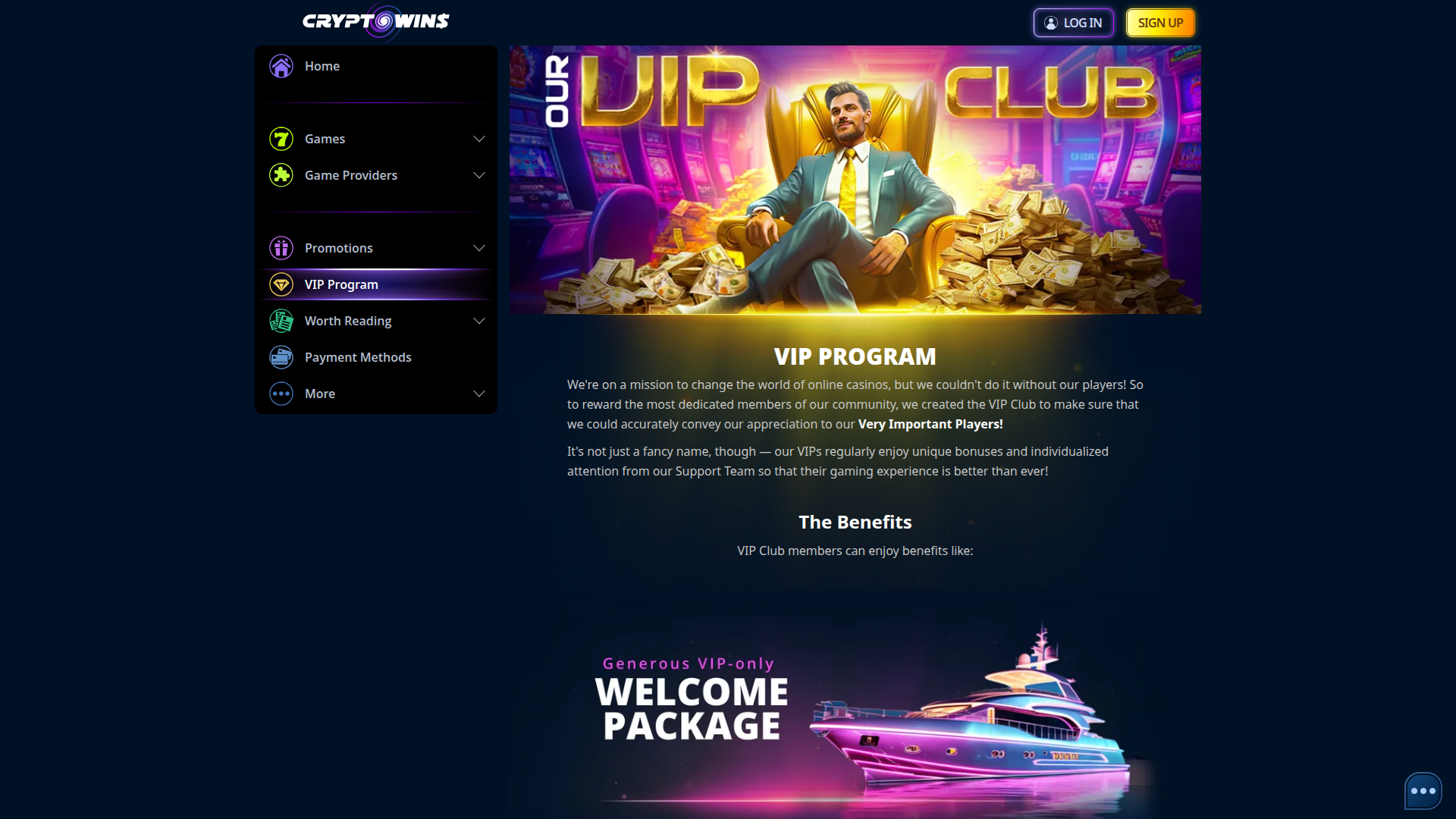 CryptoWins Desktop VIP Program