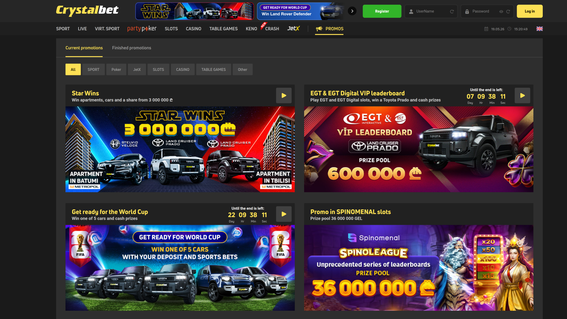 CrystalBet Casino Promotions