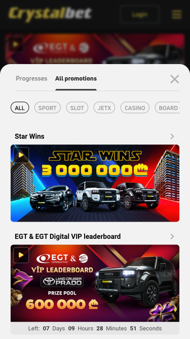 CrystalBet Casino Promotions