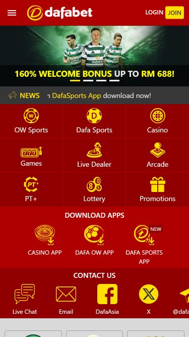 Dafabet Casino Mobile Image Homepage