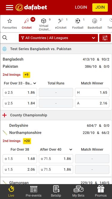 Dafabet Casino Mobile Image Live Sports