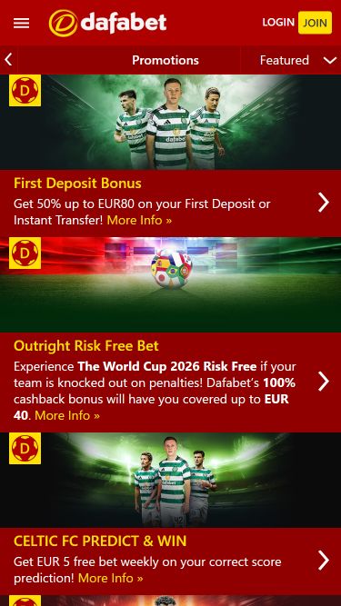 Dafabet Casino Mobile Image Promotions