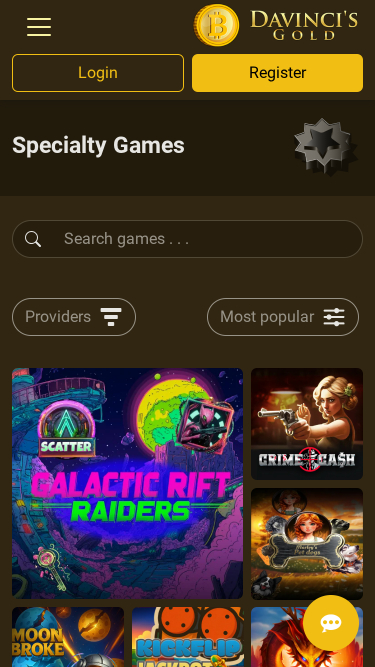 Davincis Gold Casino Mobile Specialty Games