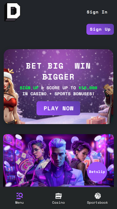 Decawin Casino Homepage