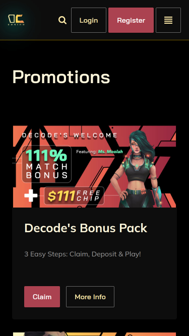 Decode Casino Promotions Mobile