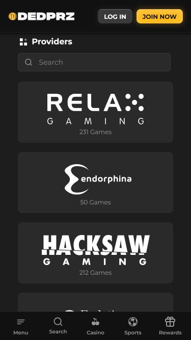 Dedprz Casino Mobile Image Game Developers