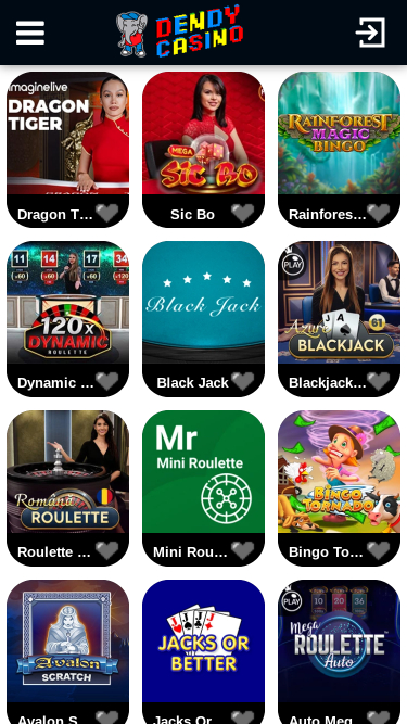 Dendy Casino Live Dealer Mobile