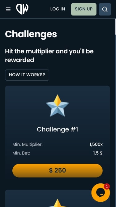 DepositWin Casino Mobile Challenges