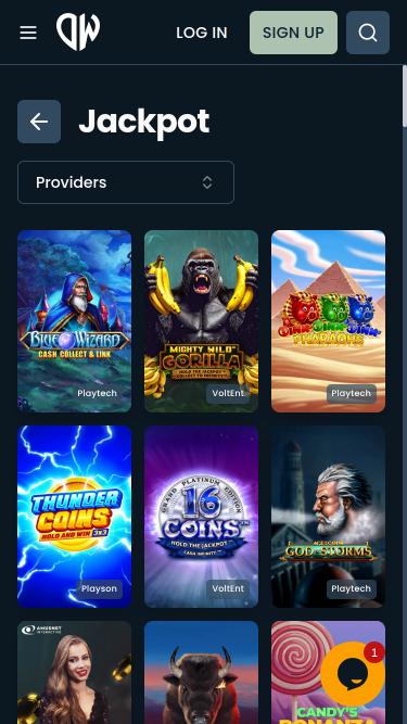 DepositWin Casino Mobile Jackpot