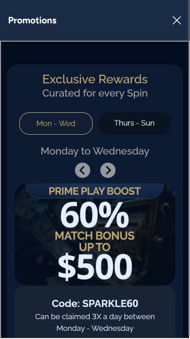 Diamond Reels Casino Mobile Image Promotions
