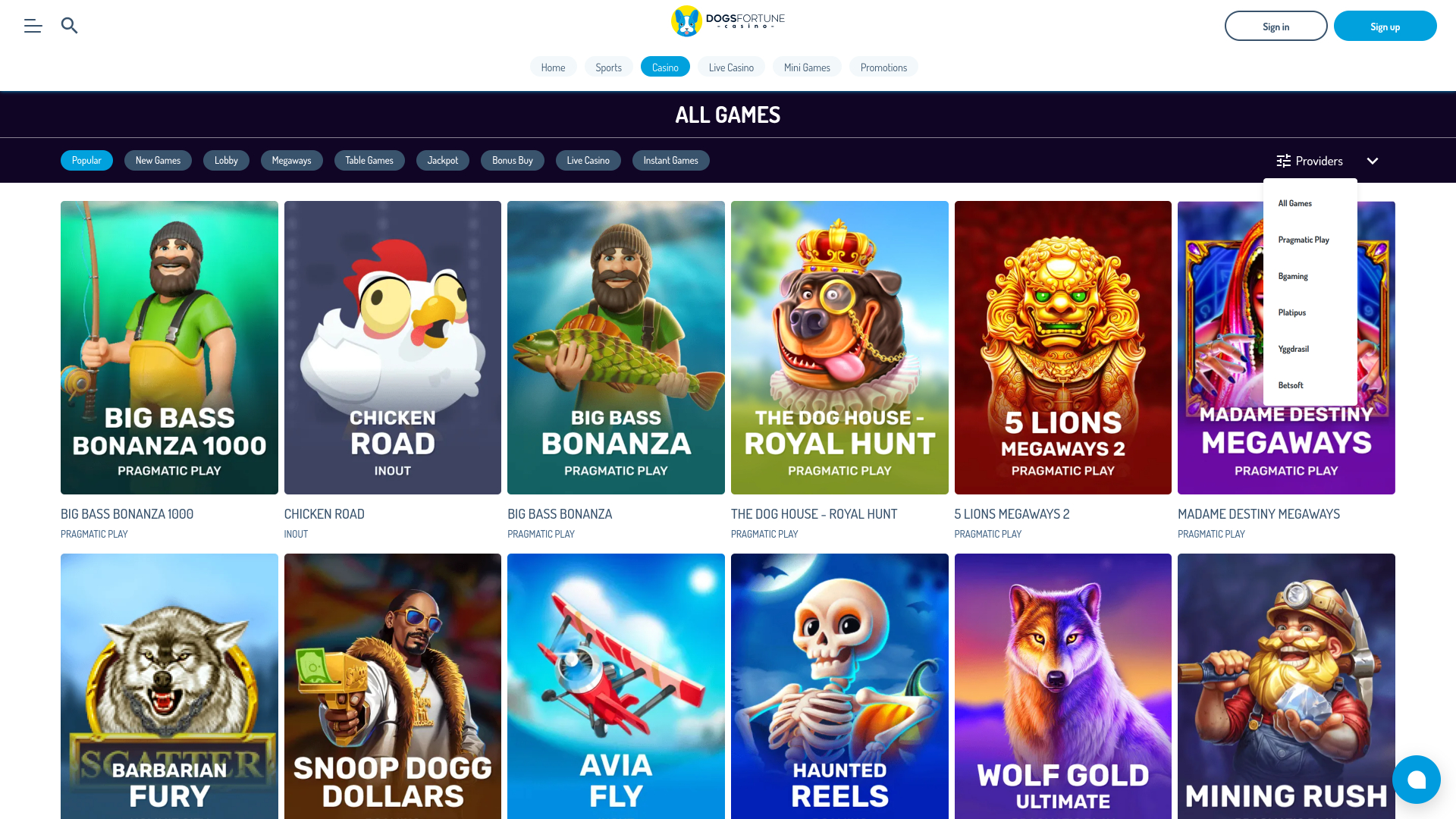DogsFortune Casino Desktop Game Developers