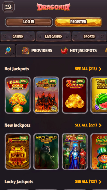 Dragonia Casino Mobile Jackpot