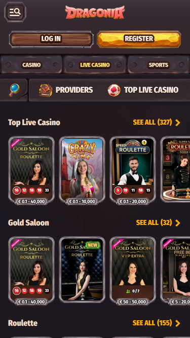 Dragonia Casino Mobile Live Dealer