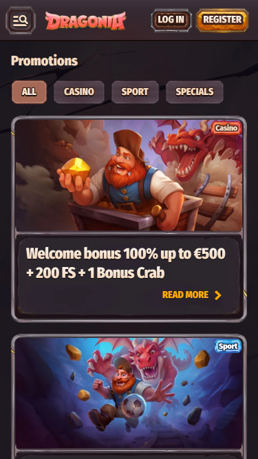 Dragonia Casino Mobile Promotions