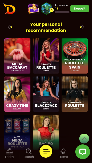 Dragonslots Casino Live Dealer Mobile