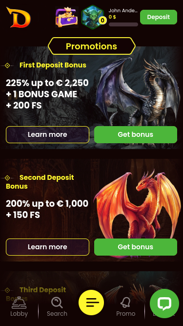 Dragonslots Casino Promotions Mobile