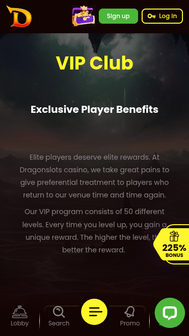 DragonSlots Casino Mobile VIP Program