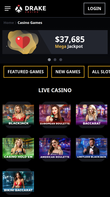 Drake Casino Live Dealer Mobile
